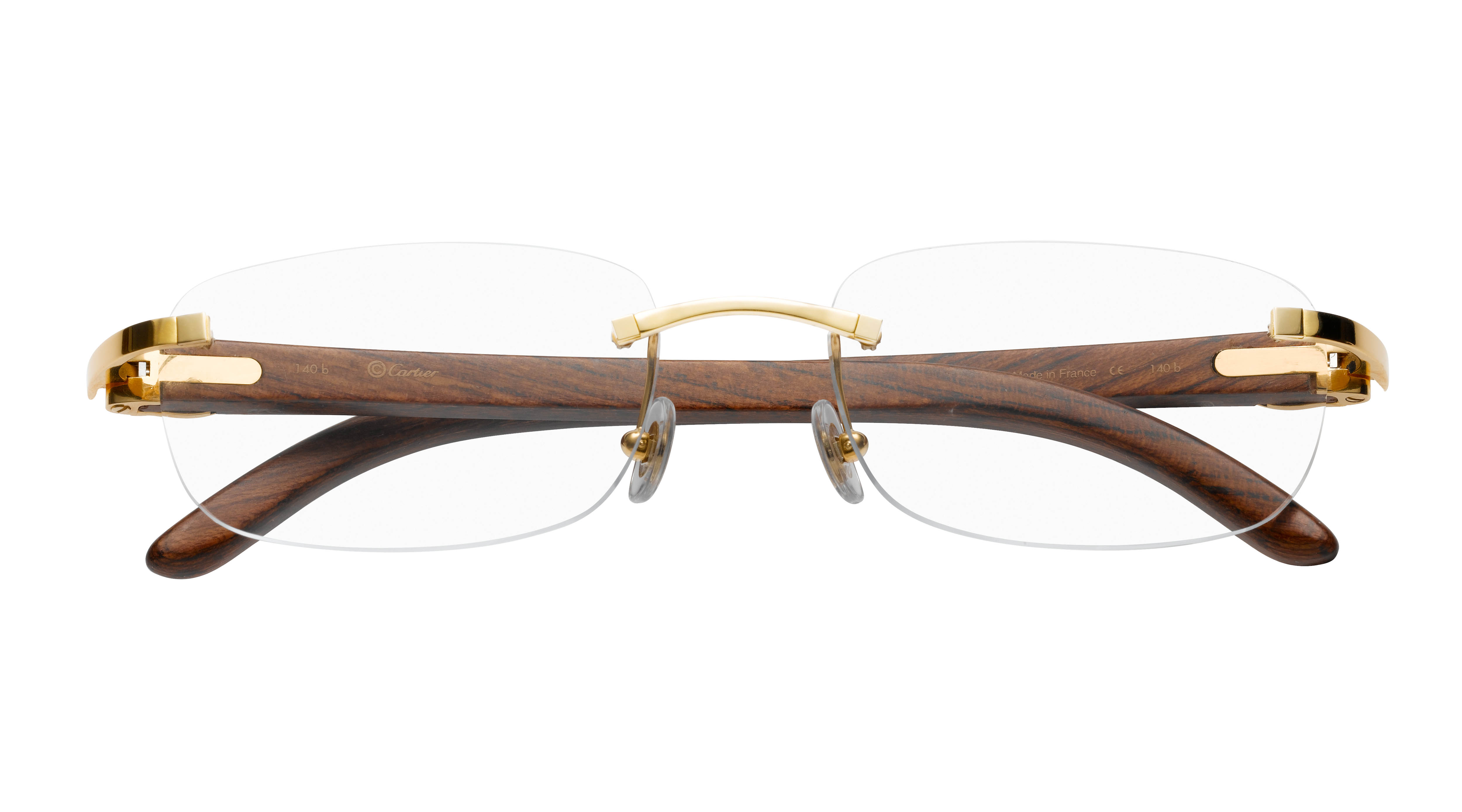 mens cartier wood glasses